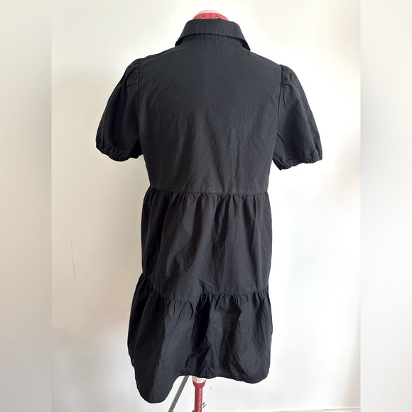 H&M Black Cotton Poplin Dress - size S - Picture 11 of 13